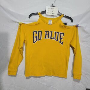 Pink Victorias Secret 5th & Ocean Women XS Michigan Football Cold Shoulder